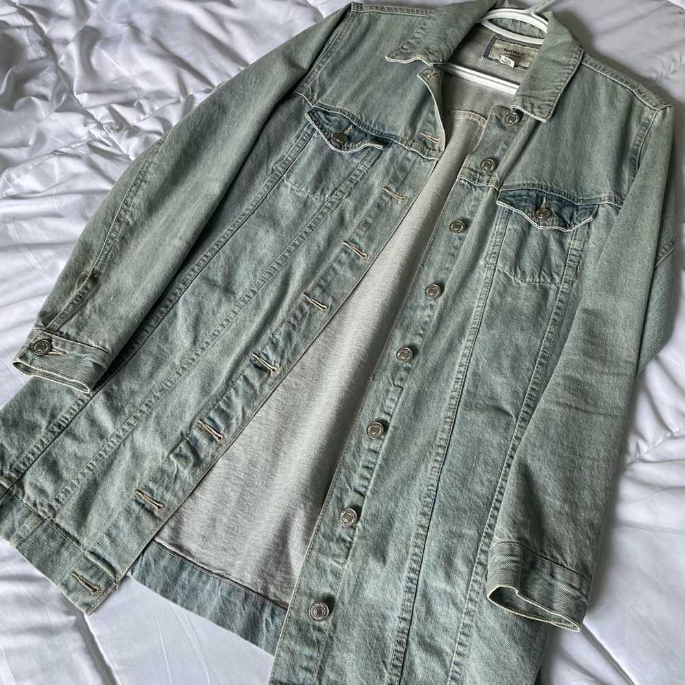 F21 Long Jean Jacket
